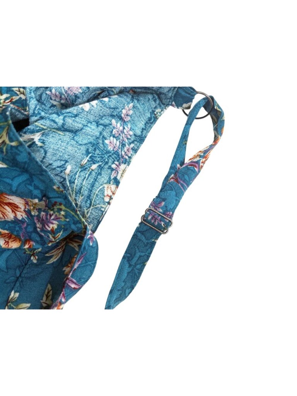 Natural Life Blue Floral Maxi sundress Adjustable Straps & back Button Detail L - Picture 10 of 11